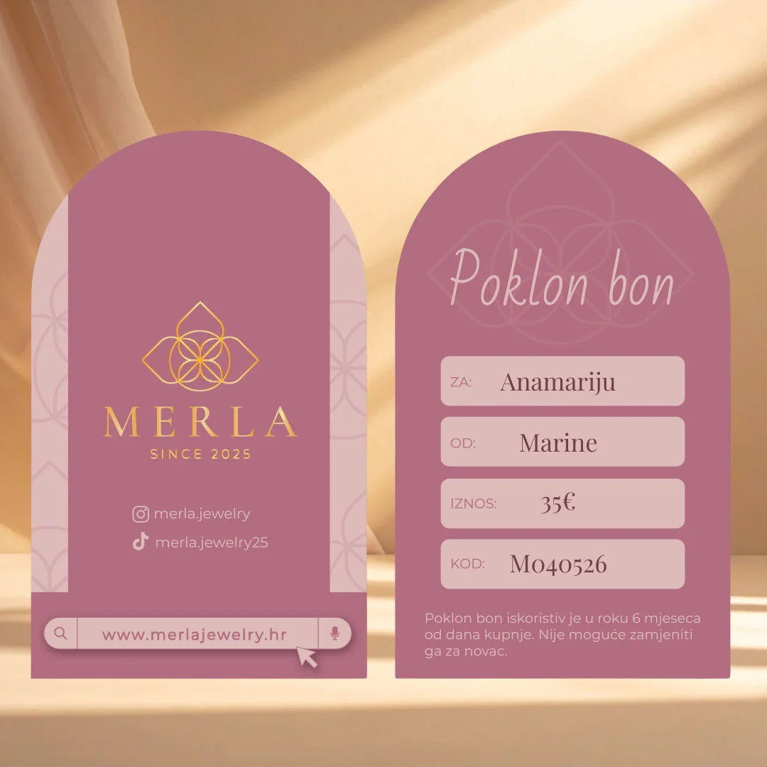 Poklon bon za kupnju nakita Merla Jewelry